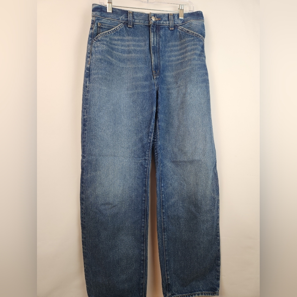 Madewell The Balloon Jean NW243 Greendale Wash High Rise Barrel Leg 29